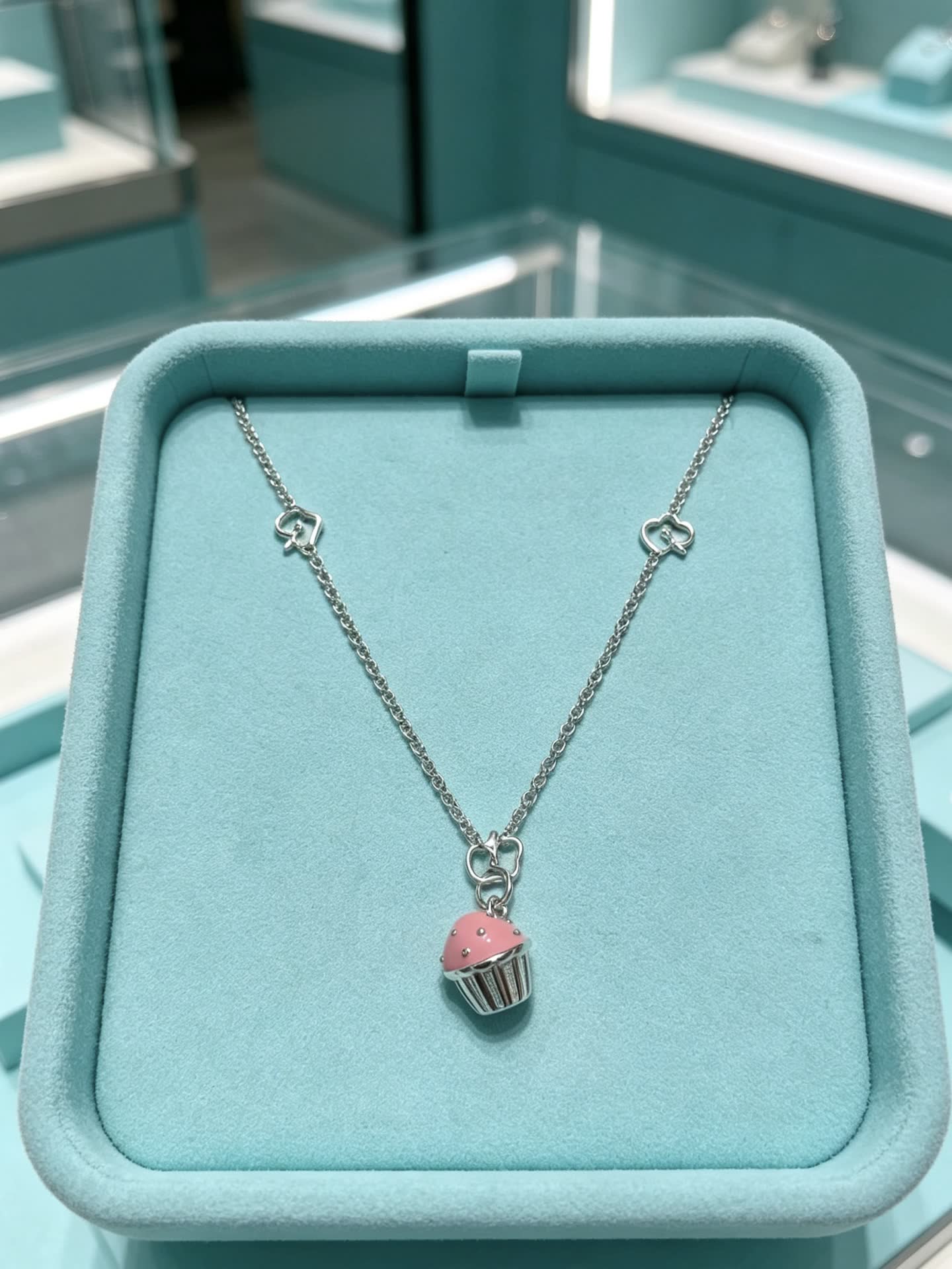 Tiffany & Co. Silver Cupcake Pendant Necklace